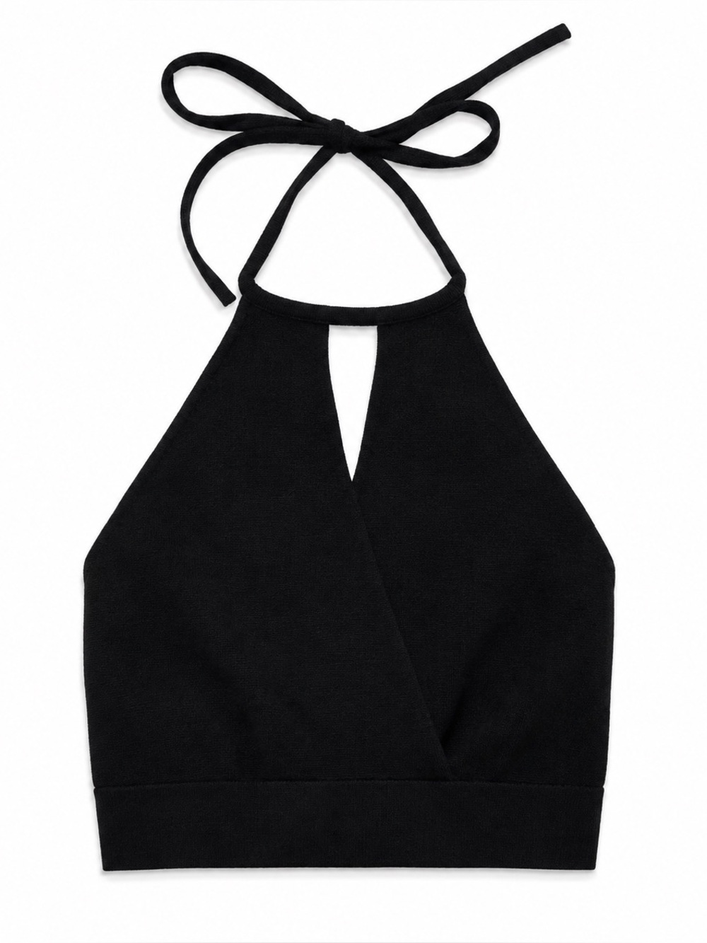 Tobi Black Halter Crop Top